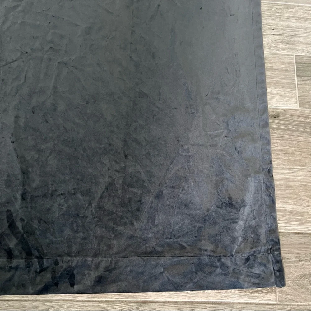 Set of 4 dark gray luxury velvet curtains 49x92.5in EUC